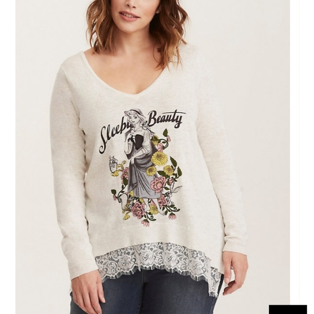 Torrid Sleeping Beauty Ivory Crochet 2FR Top